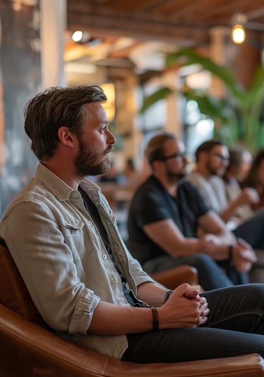 image of an educational seminar in progress at a veterinary clinic