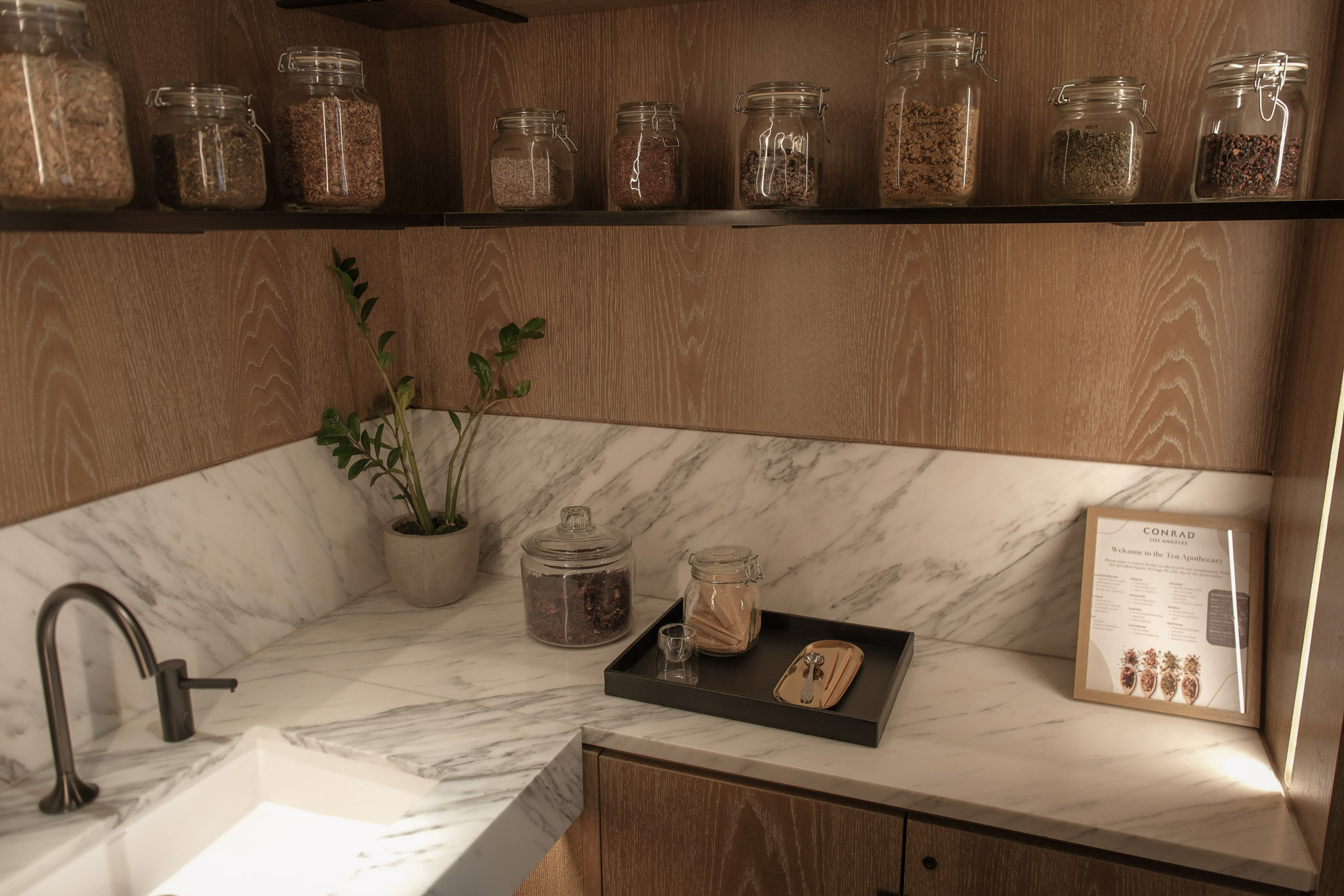 The Conrad Los Angeles Spa Tea Bar - Wellness Hotel feature by Well City Guide