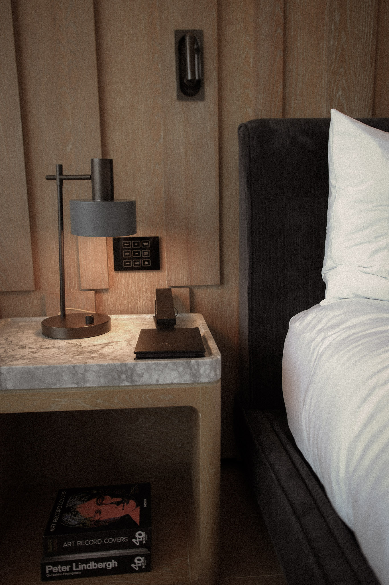 The Conrad Los Angeles nightstand - Wellness Hotel feature by Well City Guide