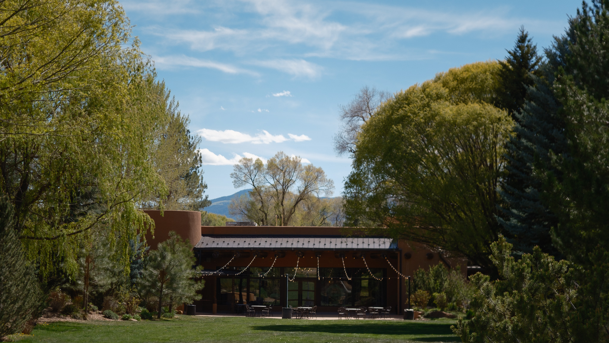 Taos, New Mexico landscape at El Monte Sagrado in the Sangre de Cristo Mountains