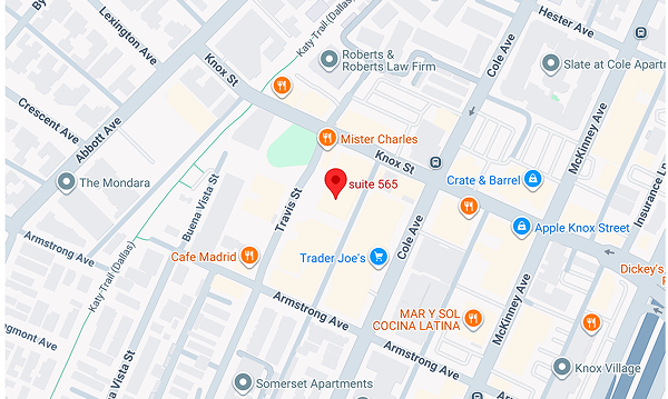 StoneHawk Capital Partners office location map in Dallas Texas