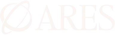 Ares Logo in Weiß auf transparentem Hintergrund