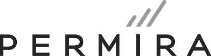 PERMIRA Logo mit Schrägstrichen, modernes Finanzdienstleistungsunternehmen