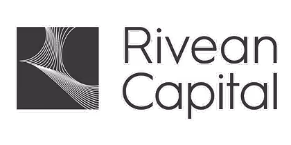Rivean Capital Logo mit abstraktem geometrischem Muster und Unternehmensname