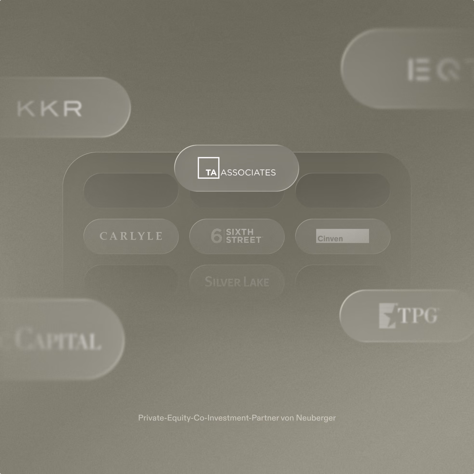 Logos verschiedener Unternehmen und Investitionspartner auf grauem Hintergrund angeordnet