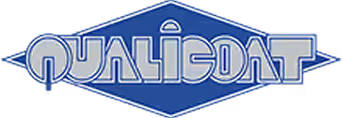 Qualicoat badge logo with stylized text inside a diamond shape.