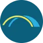 Blue circular gauge icon with a yellow needle indicating high value on a semicircular scale.