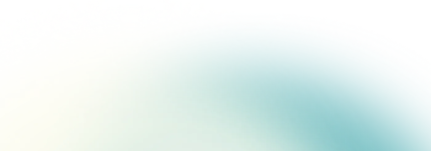Gradient background with soft light teal and cream colors blending from the bottom left to the top right.