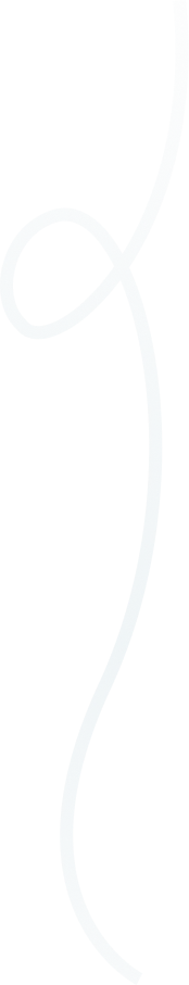 Blue curved line forming a loop and flowing vertically against a transparent background.