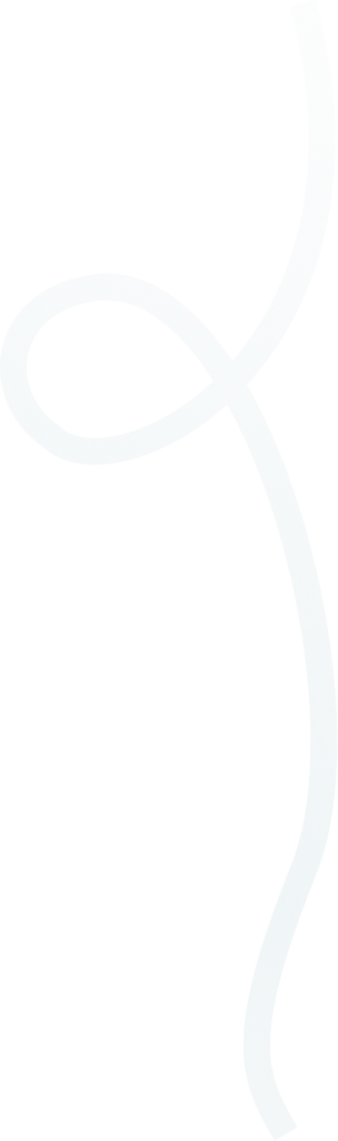 Blue curved line forming a loop and flowing vertically against a transparent background.