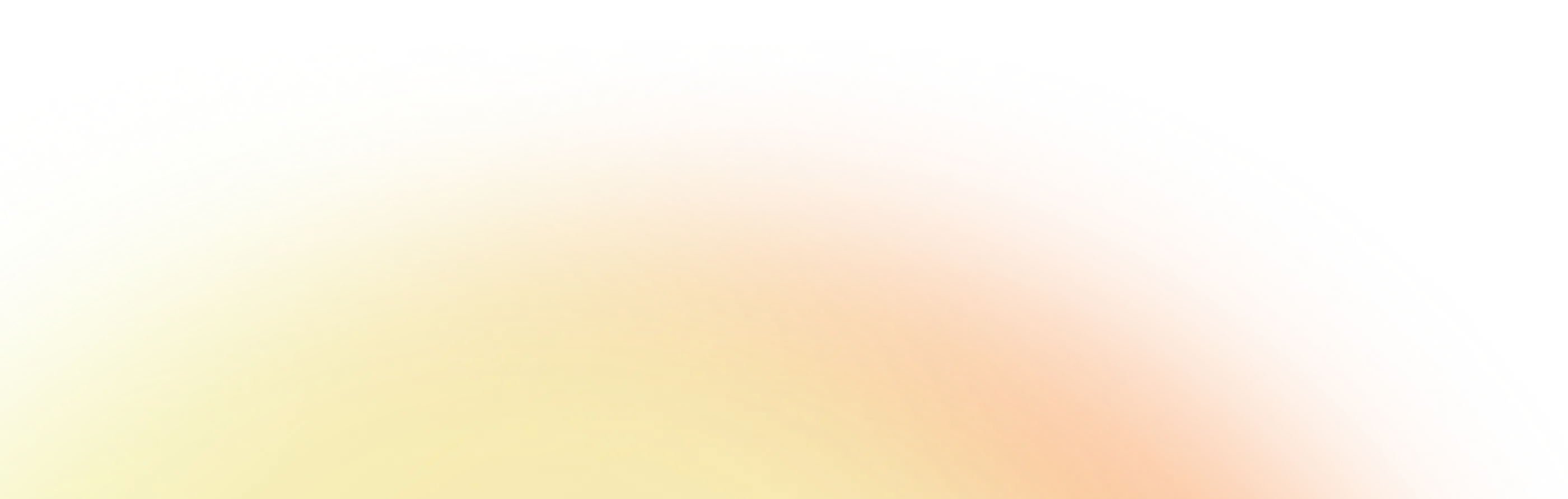Soft gradient background blending light yellow and peach tones in a smooth curved pattern.