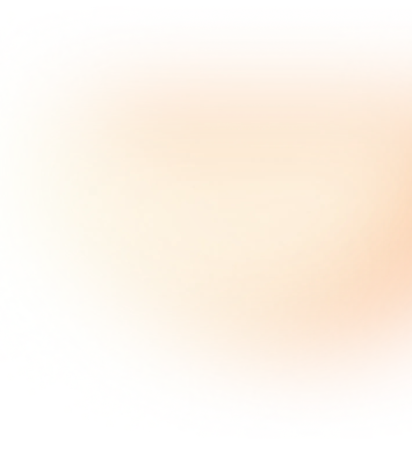 Soft gradient background blending light yellow and peach tones in a smooth curved pattern.