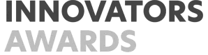 Text logo reading Innovators Awards in bold and light fonts.