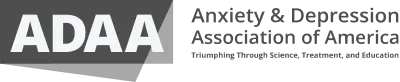 ADAA Anxiety and Depression Association of America logo with text.