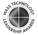 Mass Technology Leadership Awards silver circular emblem with divided center.
