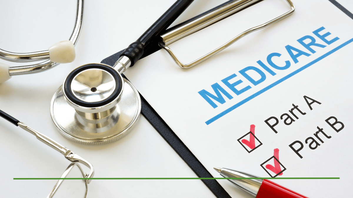 Medicare Part A and Part B checklist on clipboard with stethoscope — Oak Road Wealth Management