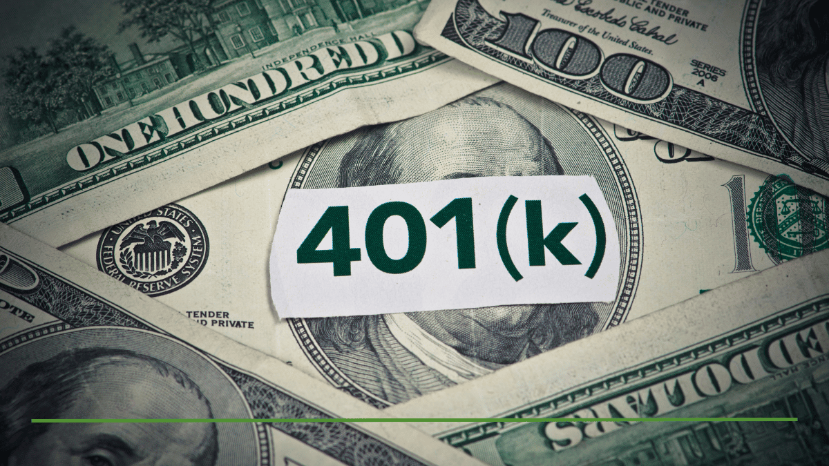401(k) label on hundred dollar bills — Oak Road Wealth Management