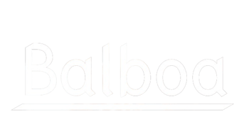 The word 'Balboa' in white text with an underline on a transparent background.