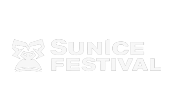 Sun Ice Festival logo featuring a stylized monkey face icon to the left of the text.