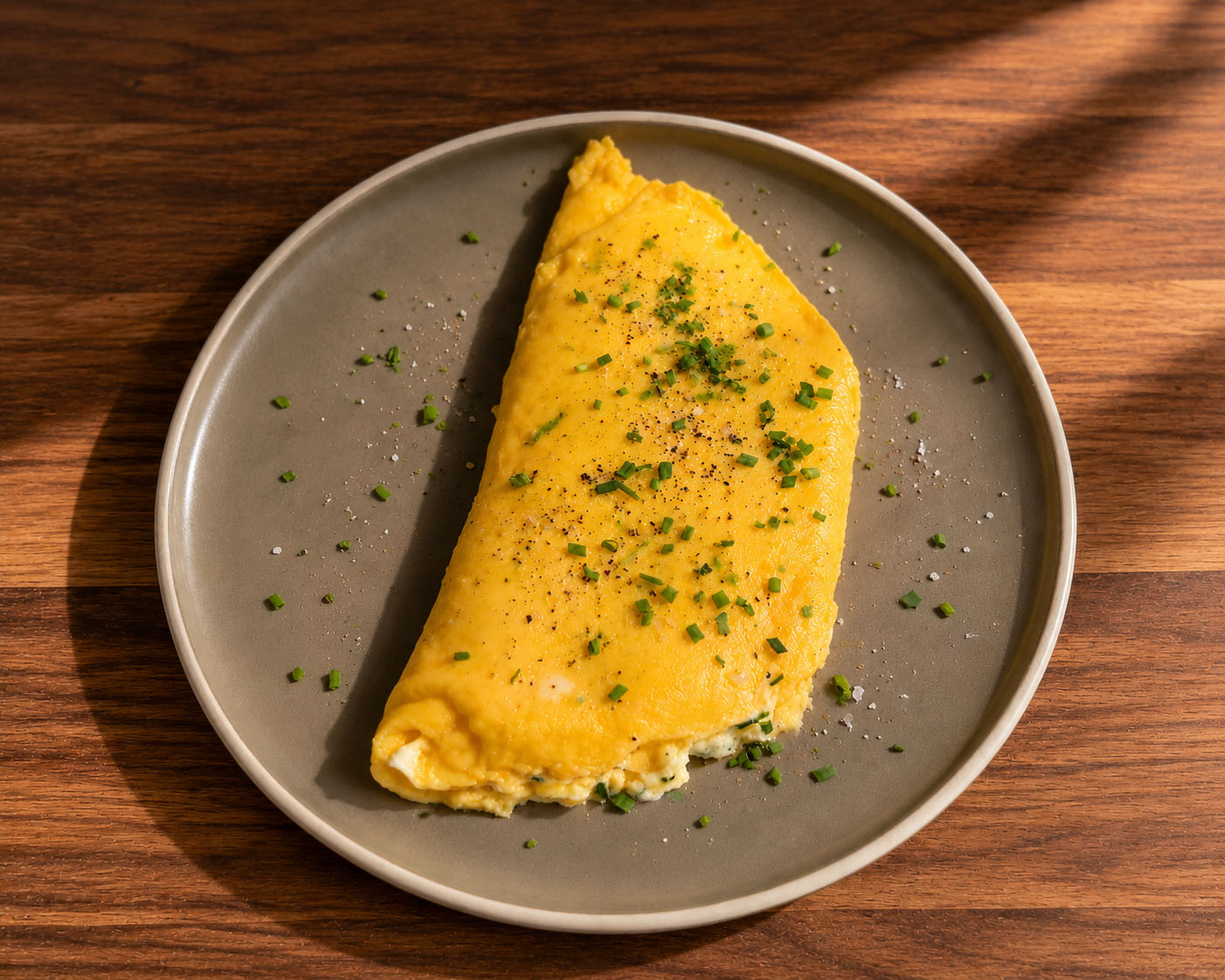 omelette de huevo humedo y esponjoso