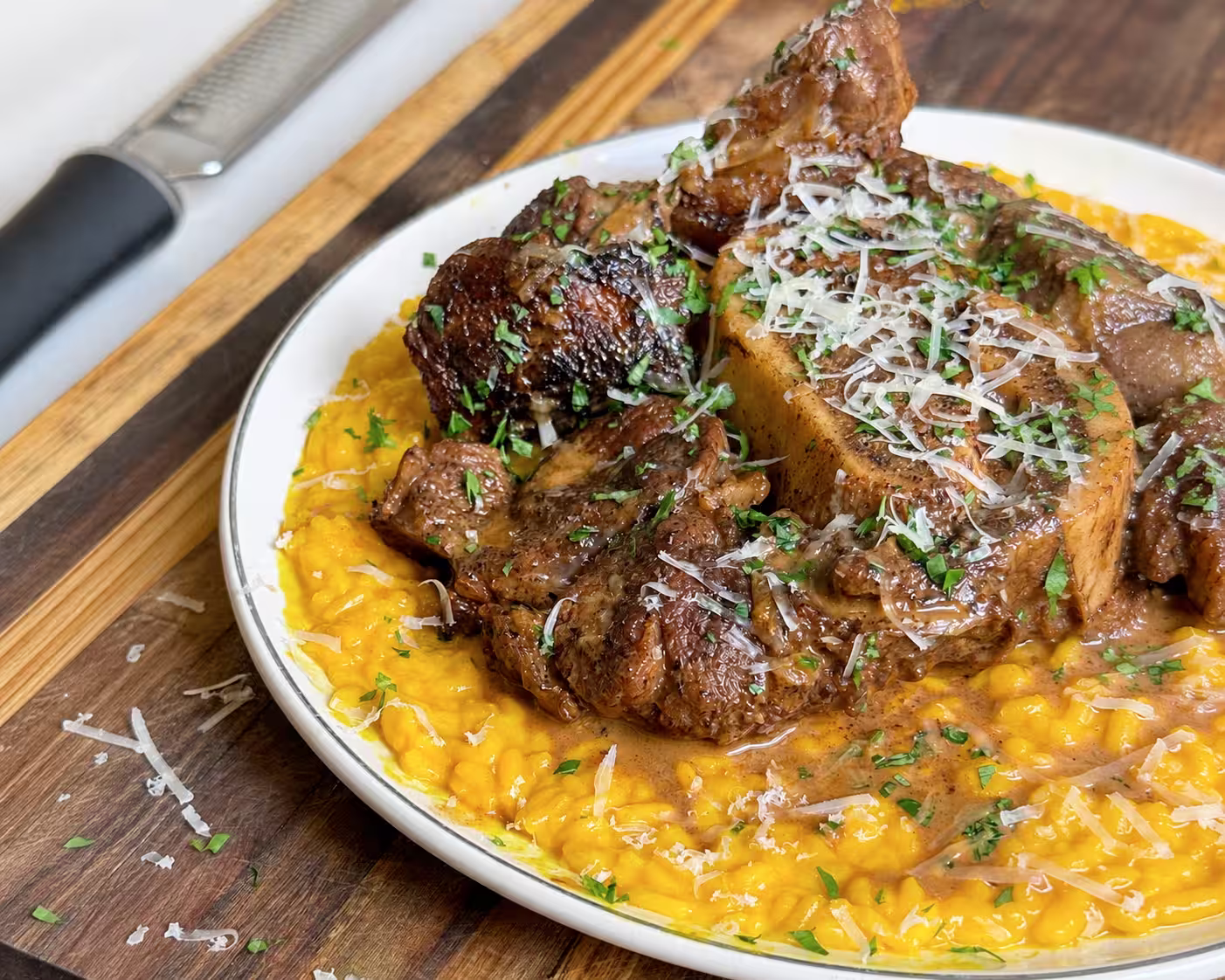 Risotto de osobuco cremoso