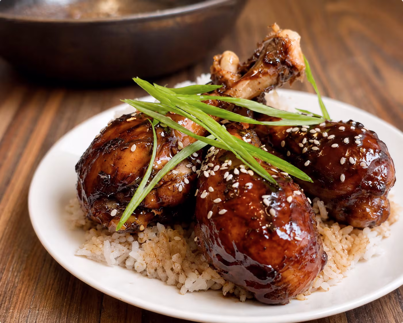 Pollo agridulce con arroz blanco