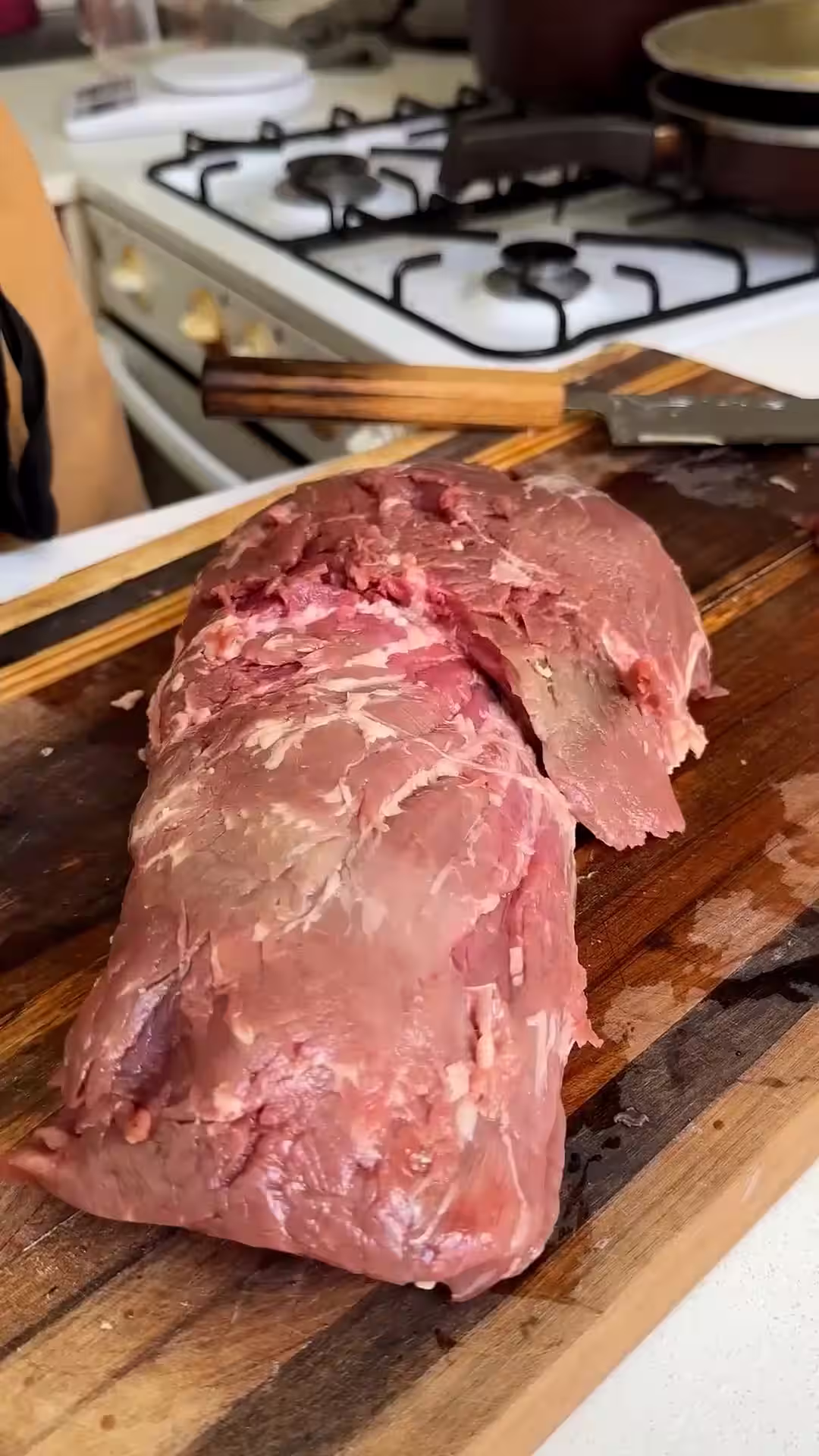 para el strogonoff cortar el lomo en cubos