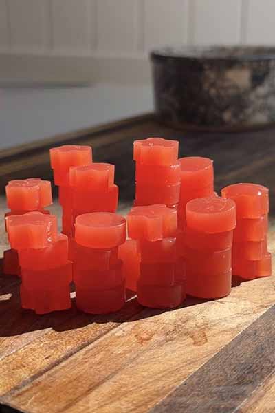 Gomitas caseras de sandía con agar agar
