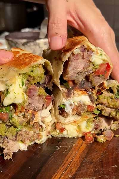 Burritos mexicanos de cerdo