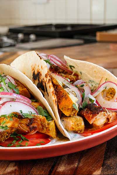 Gyros de pollo griegos