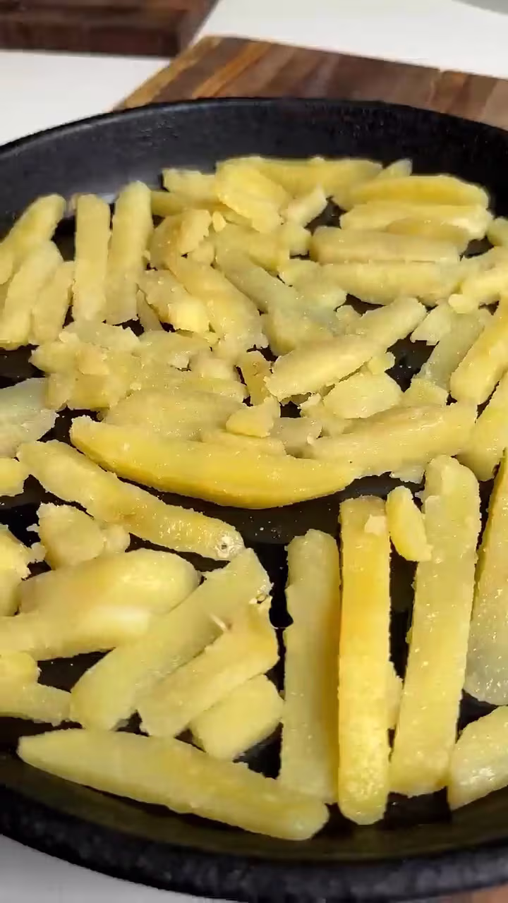 segunda cocción de las papas al horno