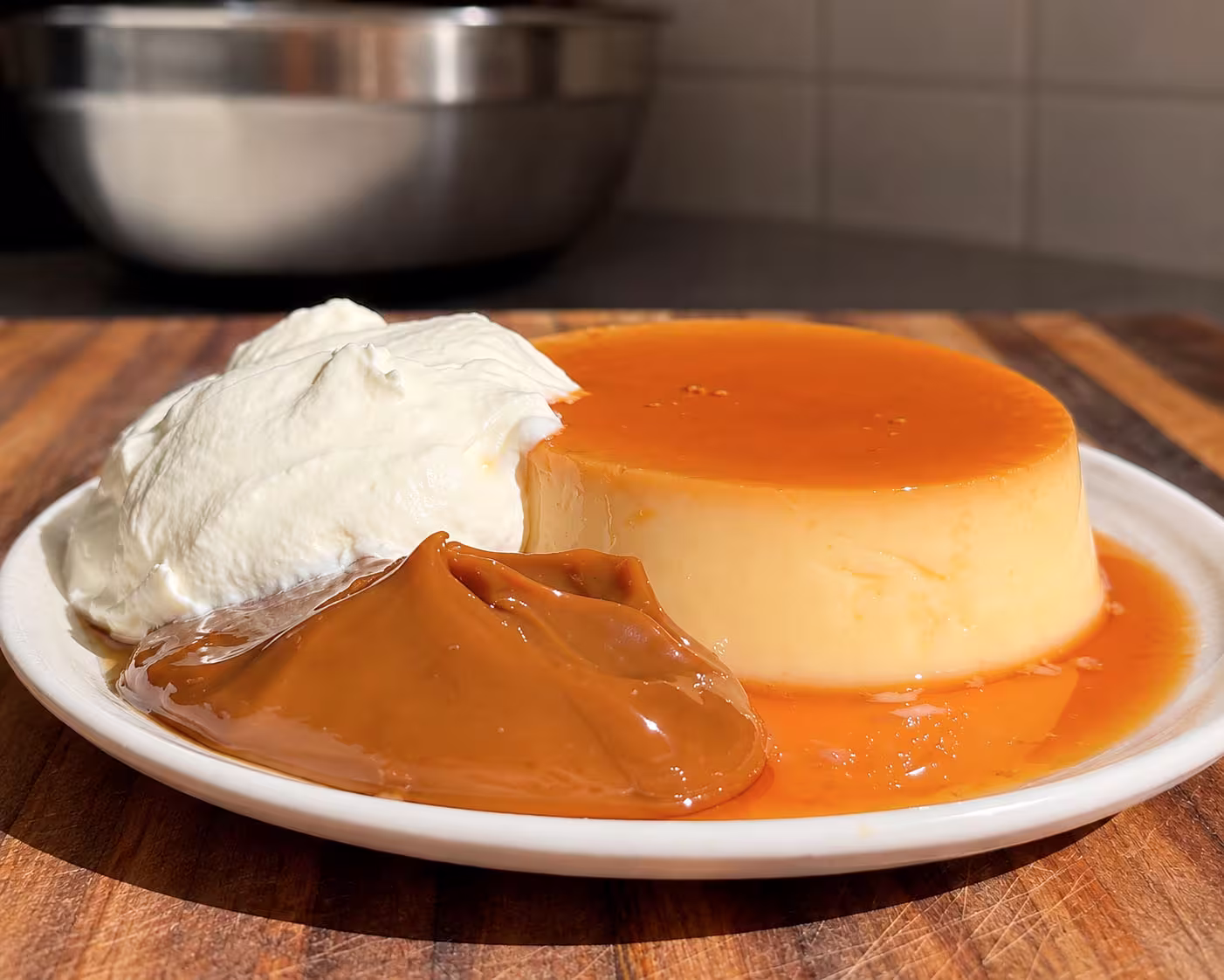 Flan casero mixto