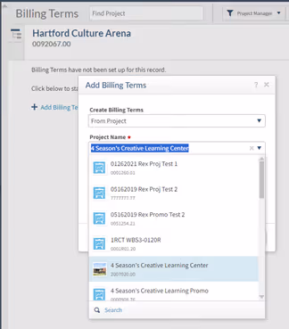 Add Billing Terms
