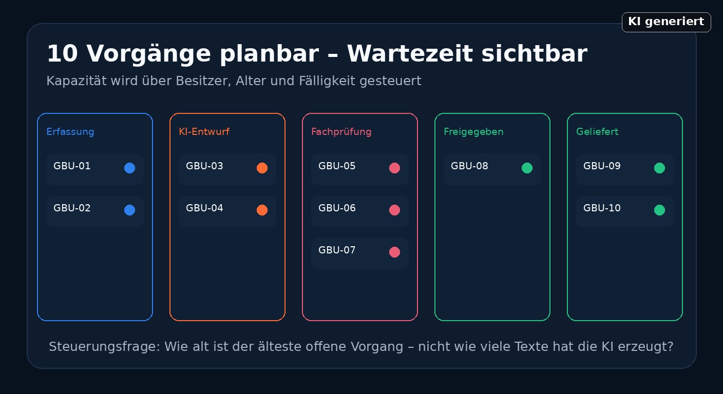 Kapazitätsboard für zehn Gefährdungsbeurteilungen mit Erfassung, Prüfung, Lieferung und Fortschreibung