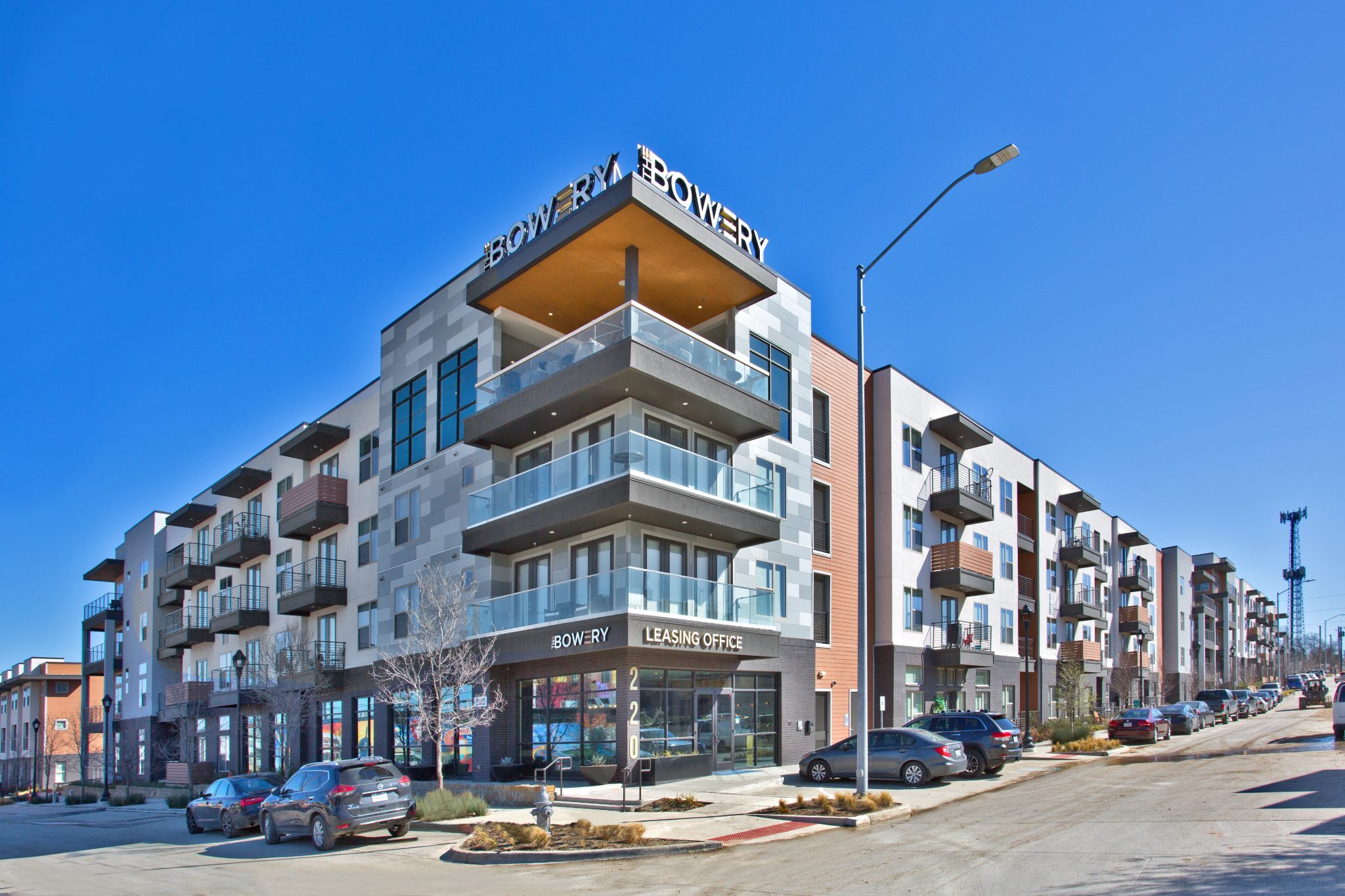 The Bowery at Southside exterior and front entry in Fort Worth, TX