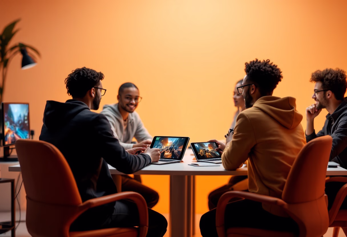 image of studio environment for a mobile gaming