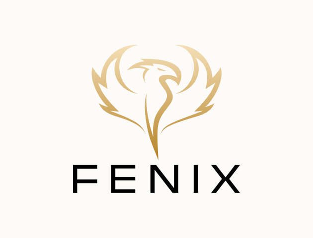 construction company logo fenix color