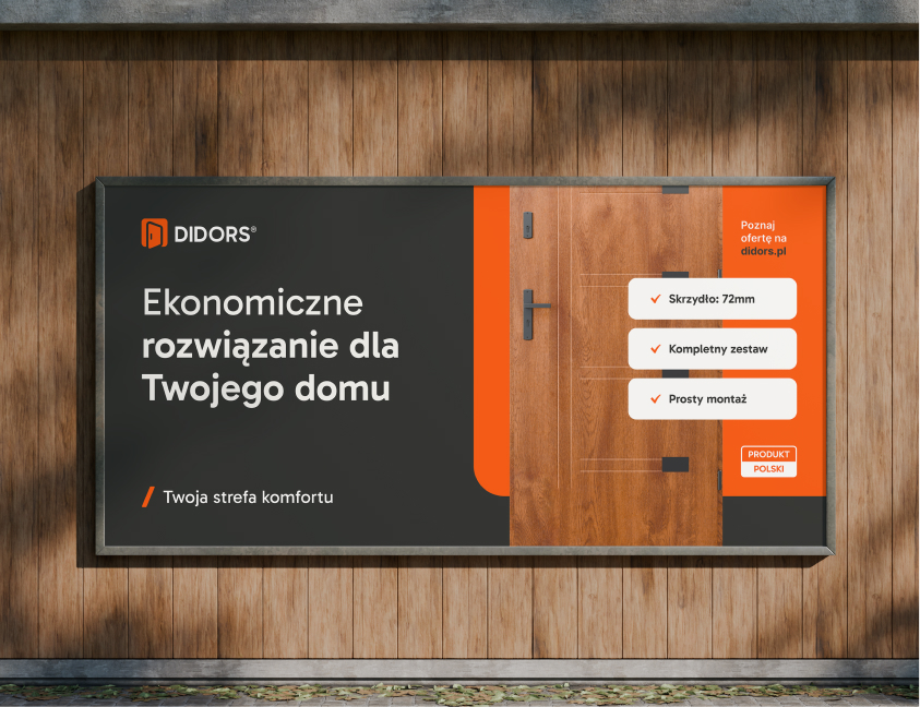 Billboard marki produktowej drzwi