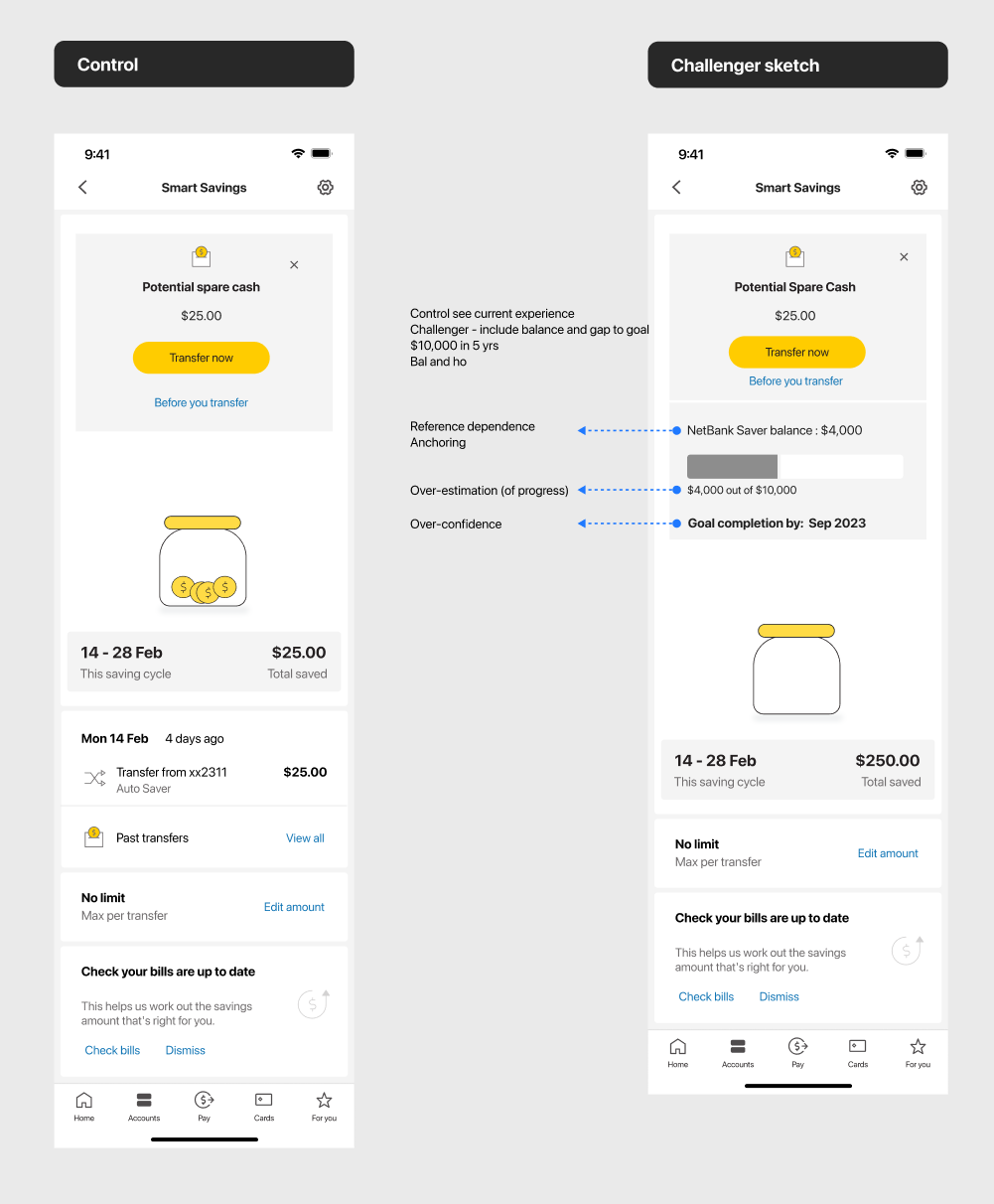 Adding a savings goal test