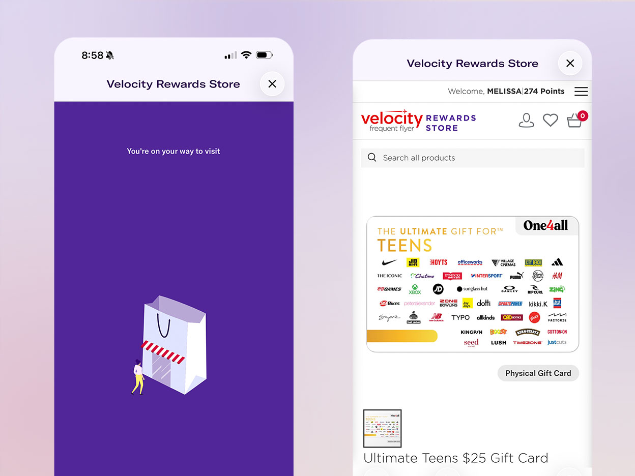animated loader to show user they are entering the shop expereince