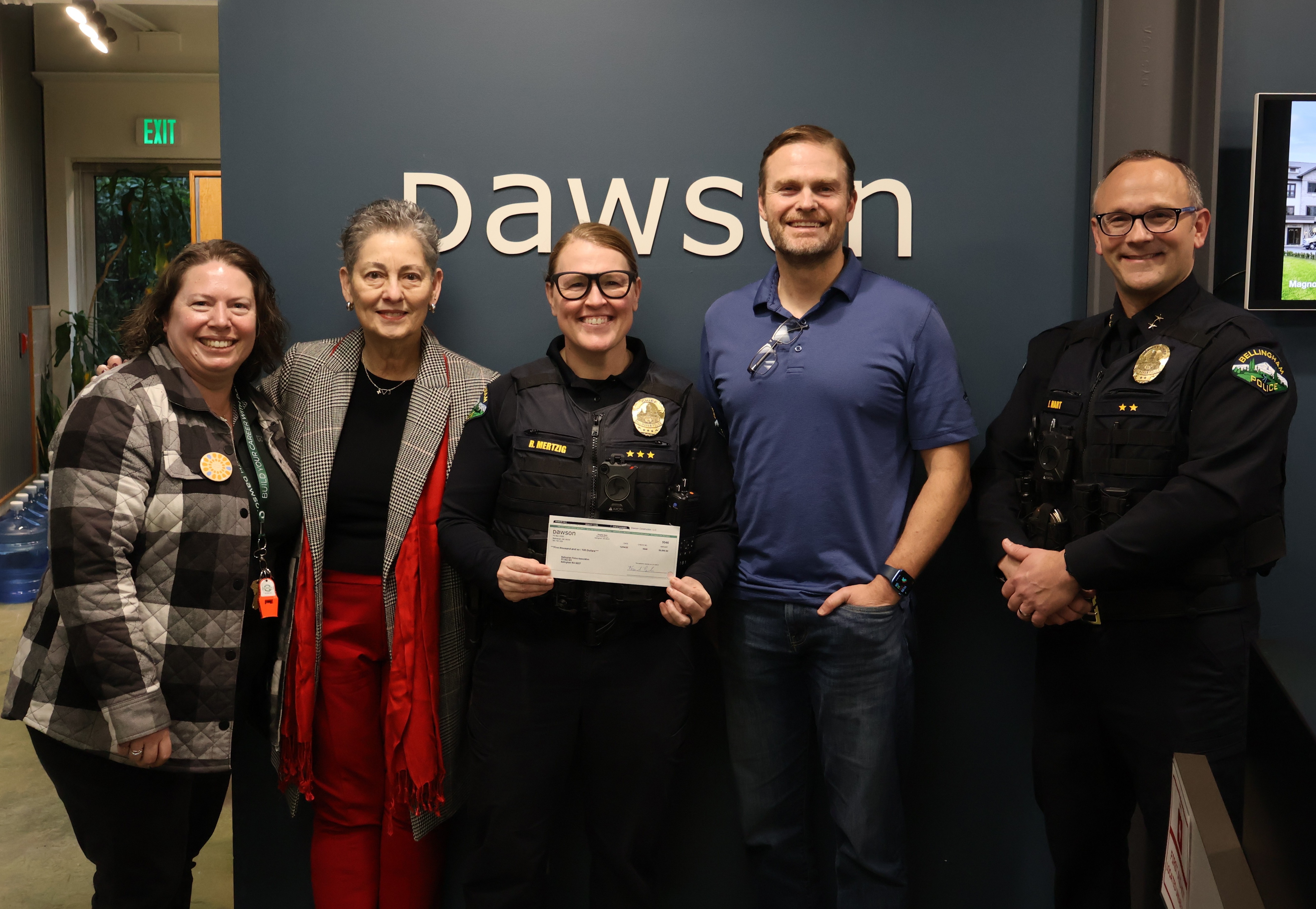 Dawson team members volunteering at a community event