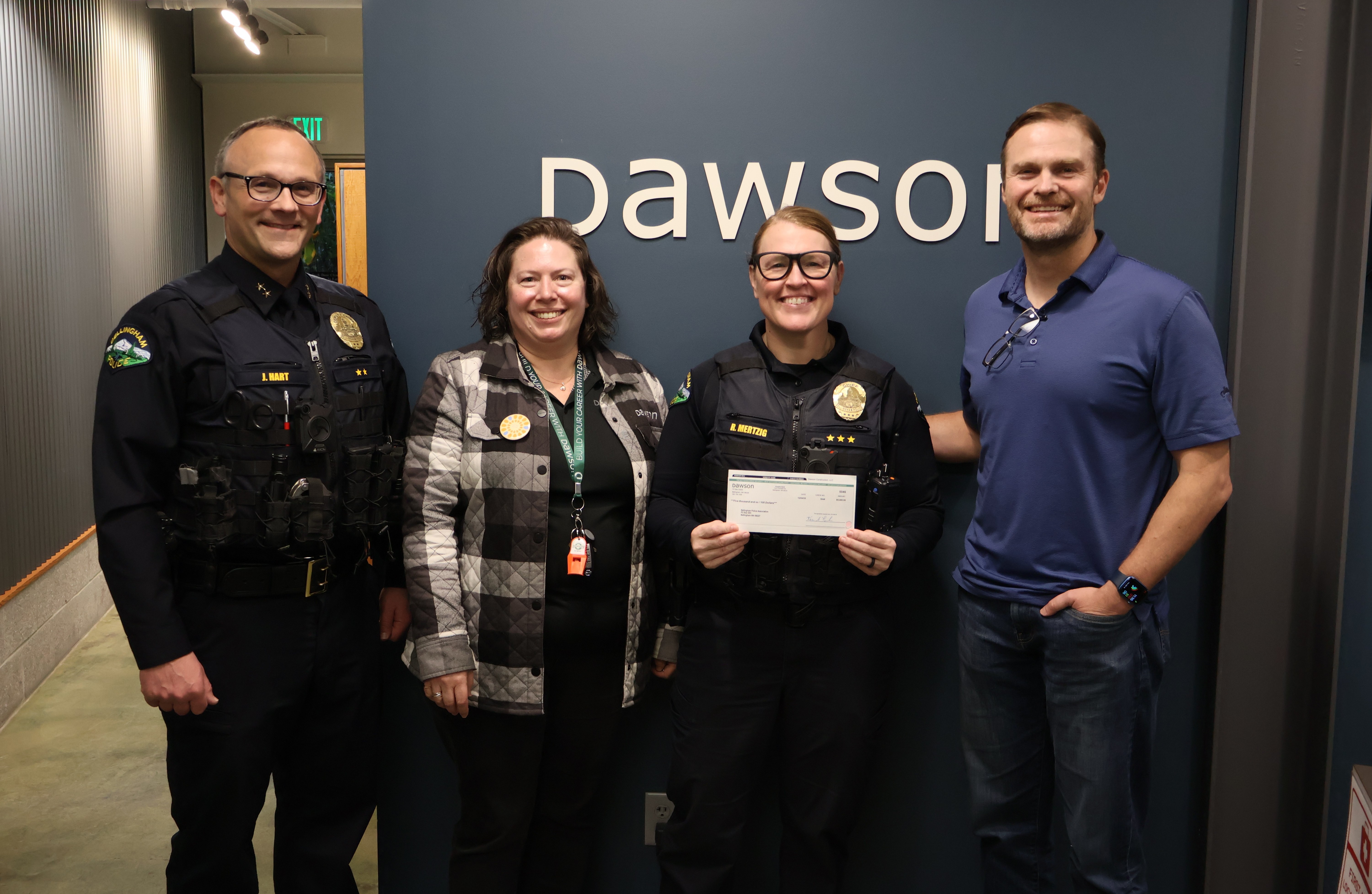 Dawson team members volunteering at a community event