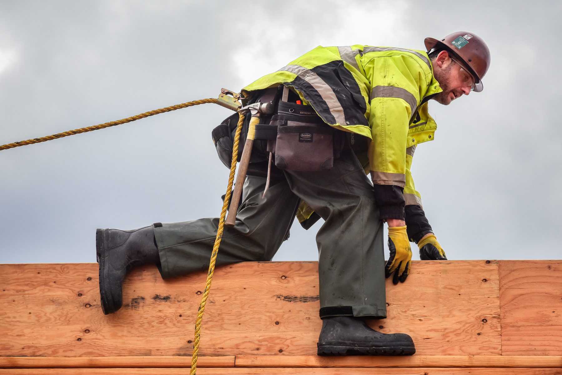 Dawson craftworker self-performing framing at Eleanor Apartments