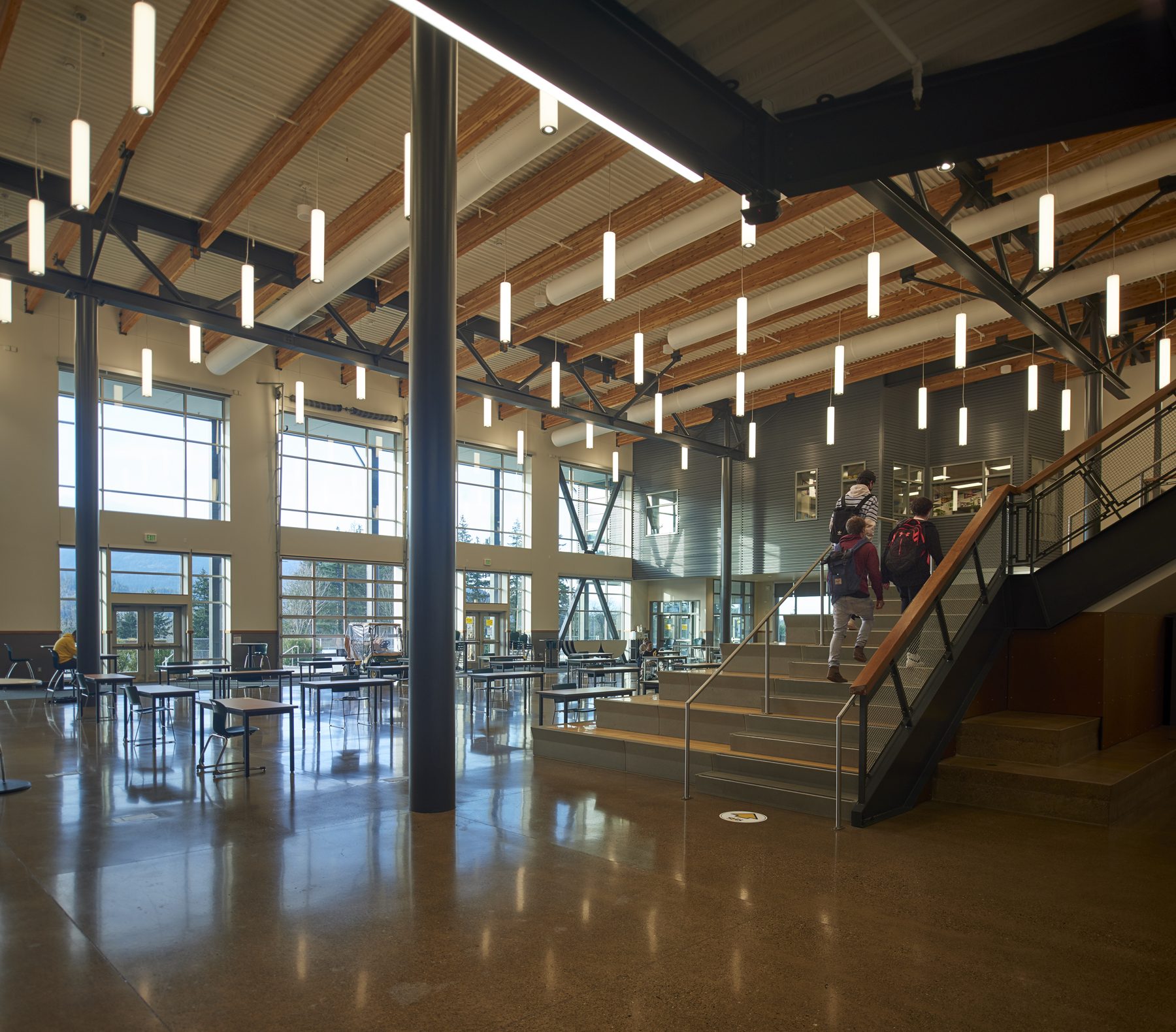 Sehome High School interior, opened six months ahead of schedule