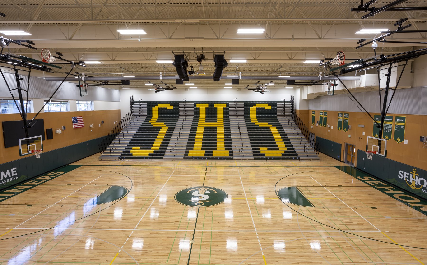 Squalicum High School gymnasium, a Dawson-built school athletics venue