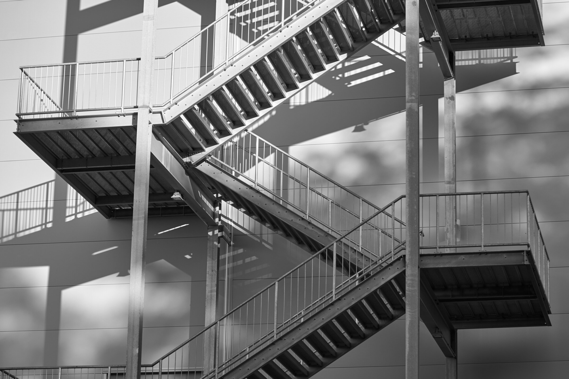 Steel stair fabrication by Dawson Construction