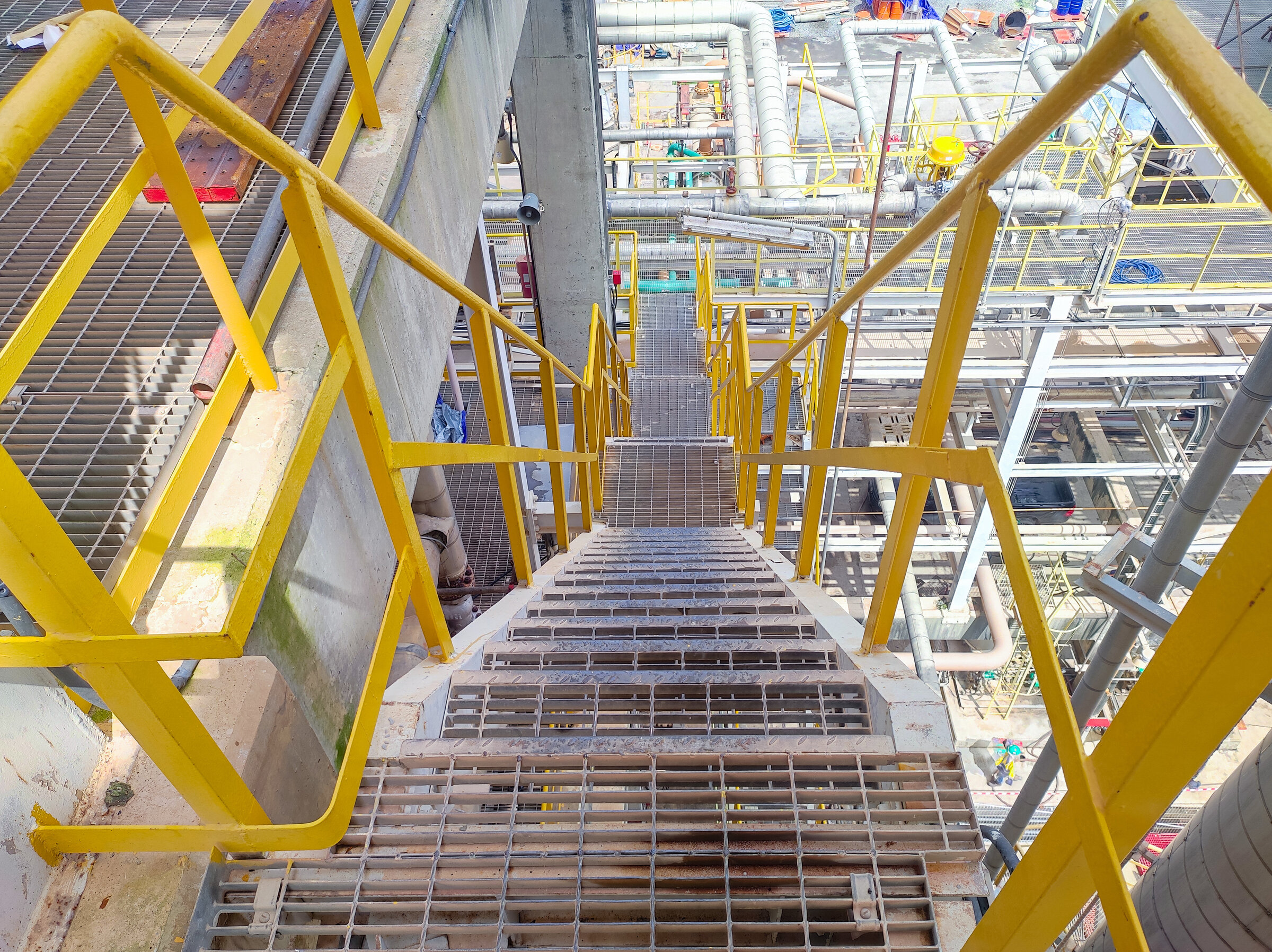 Steel stair fabrication by Dawson Construction