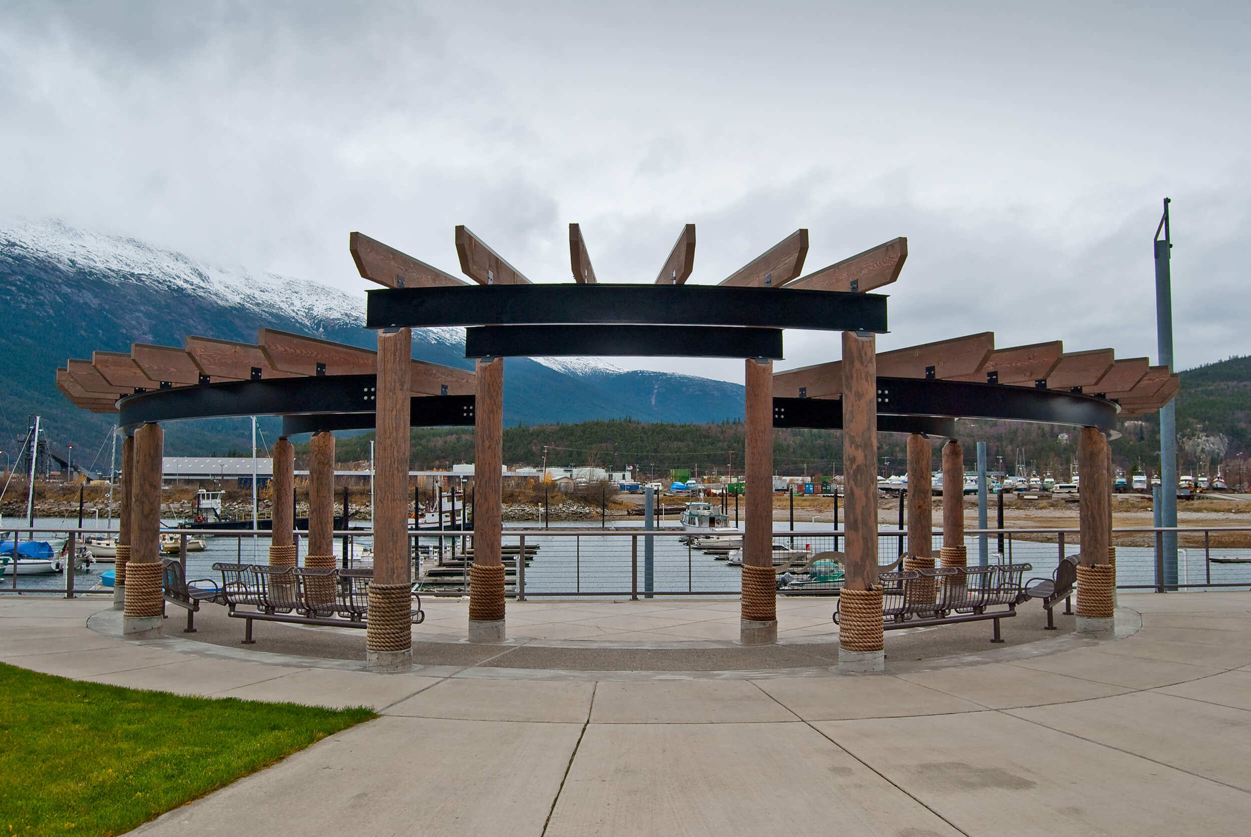 Skagway Seawalk pergola and walkway - Dawson Construction