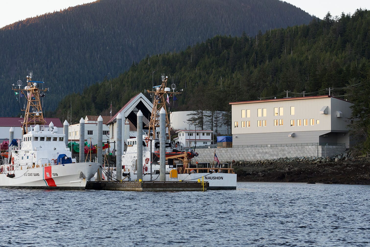 USCG Cutter Homeport from the Water