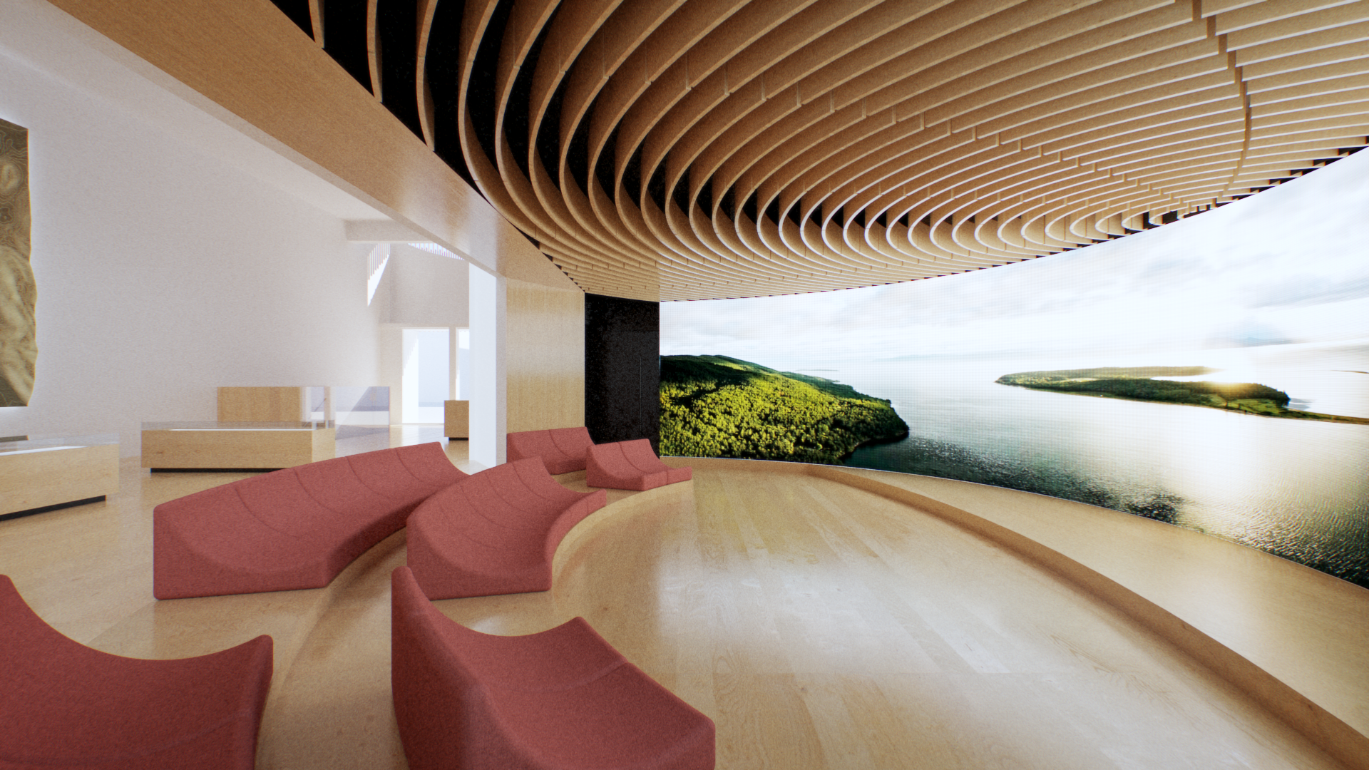 Setting Sun Circle theater interior rendering